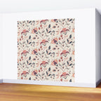 Indian Floral Trail - Ivory Coral Navy Wall Mural Gallery Image 2