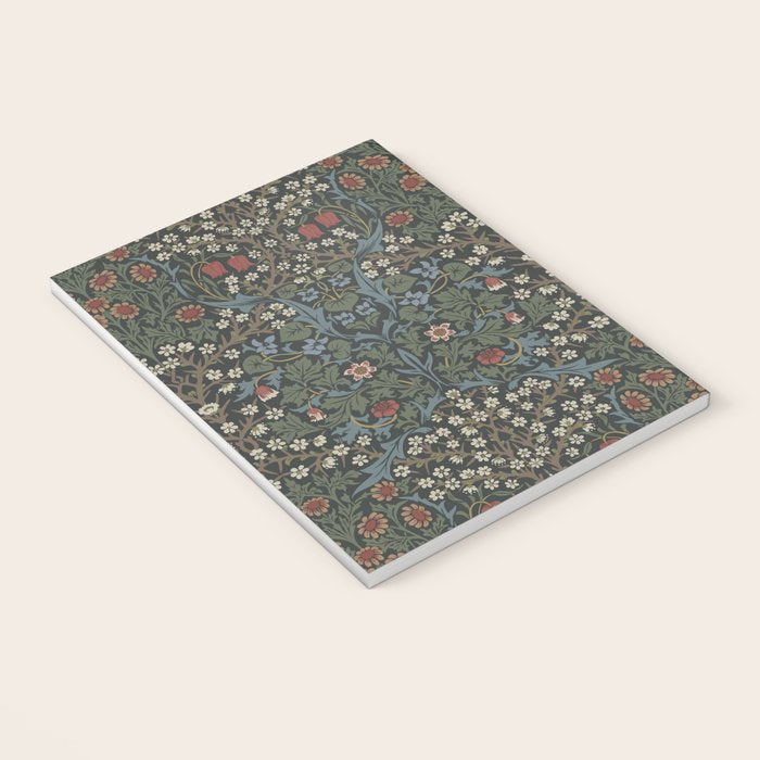 Vintage Blackthorn Green by William Morris Notebook Gallery Image 3