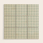 Clovers XXIX Teal Green Botanical Pattern Wood Wall Art Gallery Image 1