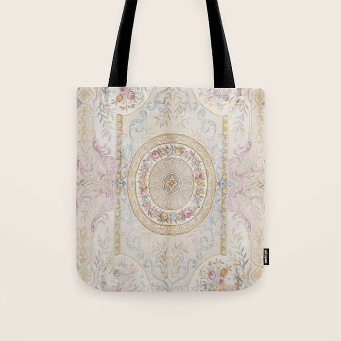 Antique French 17th Century Aubusson Savonnerie Tote Bag Gallery Image 1