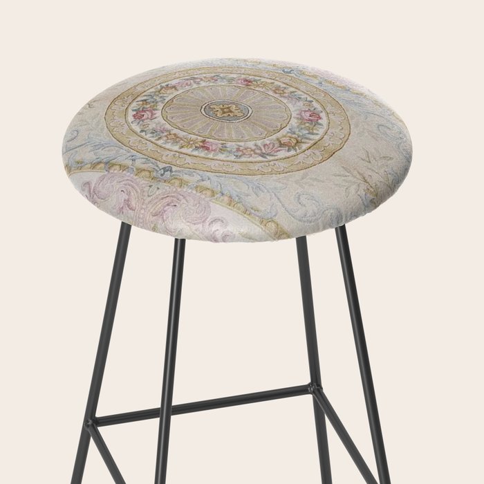 Antique French 17th Century Aubusson Savonnerie Stool Gallery Image 2