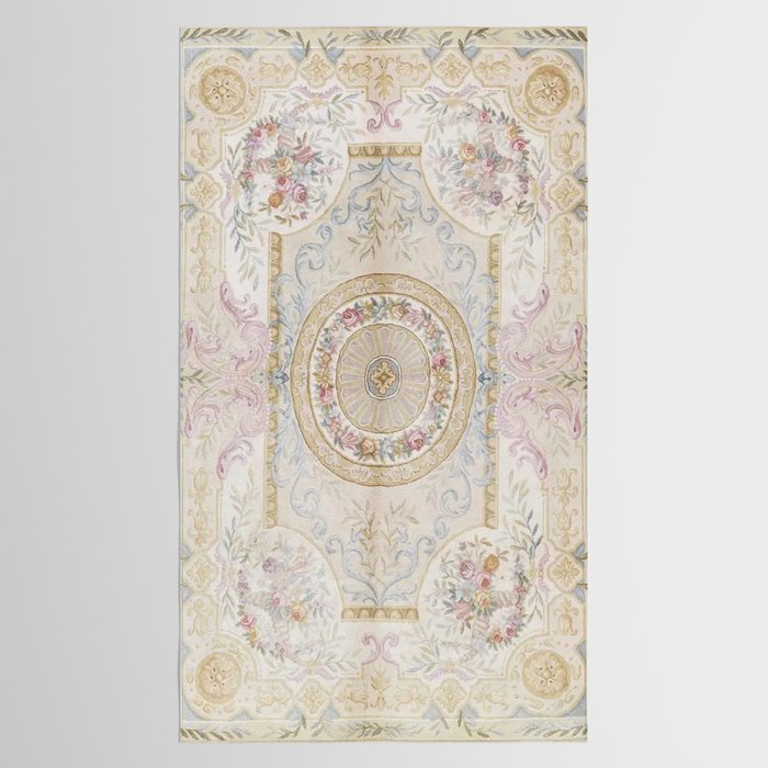 Antique French 17th Century Aubusson Savonnerie Tablecloth Gallery Image 2