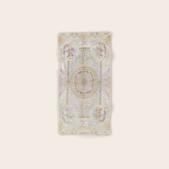 Antique French 17th Century Aubusson Savonnerie Bath Towel Gallery Image 1