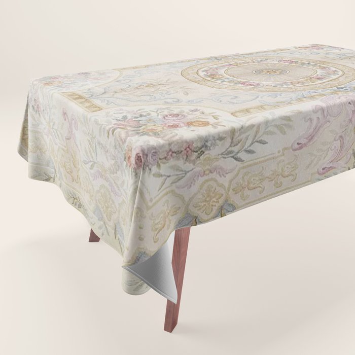 Antique French 17th Century Aubusson Savonnerie Tablecloth Gallery Image 1