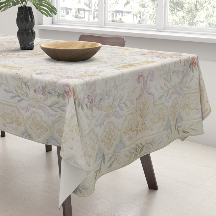 Antique French 17th Century Aubusson Savonnerie Tablecloth Gallery Image 3