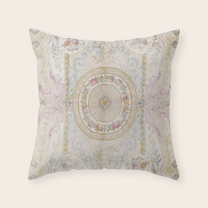 Antique French 17th Century Aubusson Savonnerie Throw Pillow Gallery Image 6
