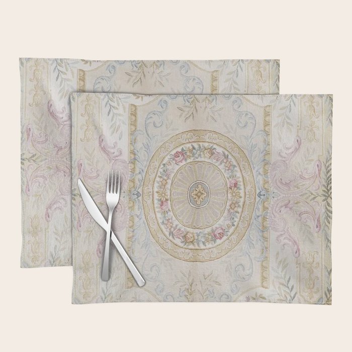 Antique French 17th Century Aubusson Savonnerie Placemat Gallery Image 1