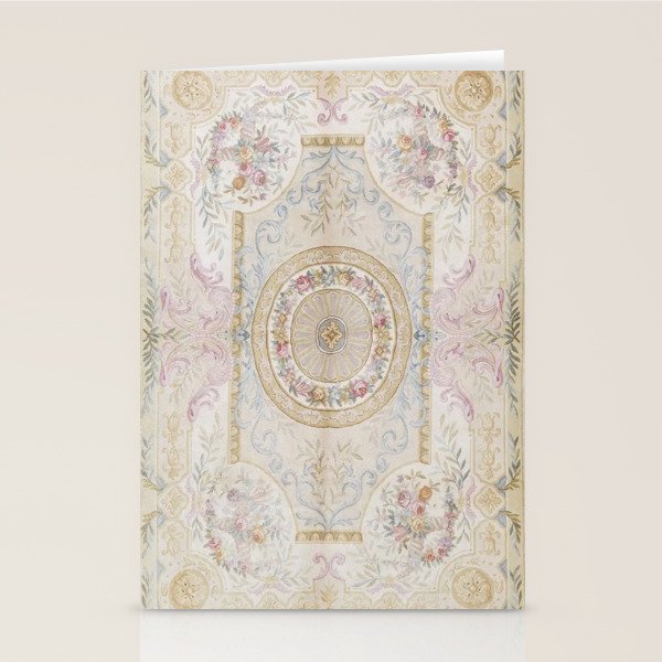 Antique French 17th Century Aubusson Savonnerie Stationery Card Gallery Image 2
