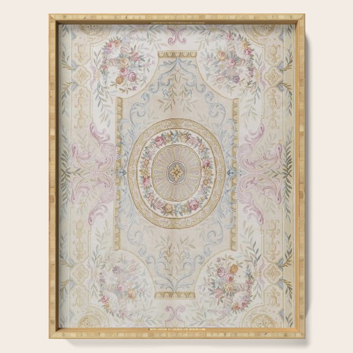 Antique French 17th Century Aubusson Savonnerie Serving Tray Gallery Image 1