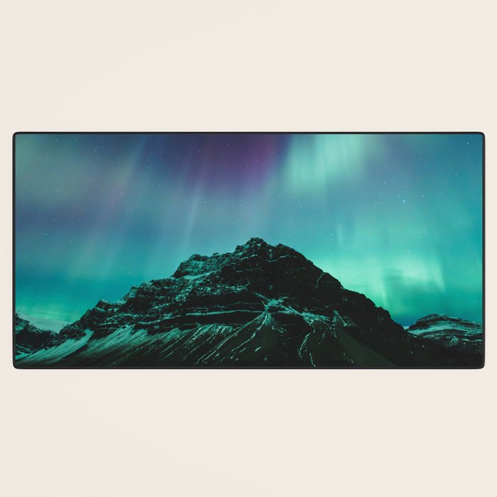 Auroras over Bow Lake, Banff Desk Mat Gallery Image 3