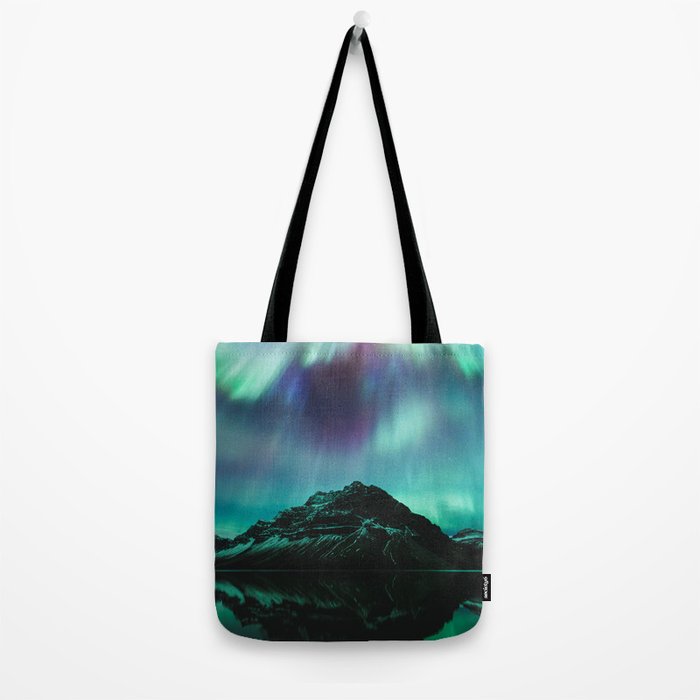 Auroras over Bow Lake, Banff Tote Bag Gallery Image 2