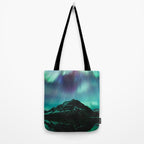 Auroras over Bow Lake, Banff Tote Bag Gallery Image 2