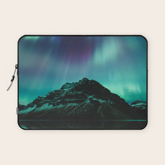 Auroras over Bow Lake, Banff Laptop Sleeve Gallery Image 1