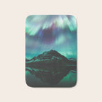 Auroras over Bow Lake, Banff Bath Mat Gallery Image 1