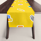 Colorful back to school sticker icon pattern Table Runner Gallery Image 1