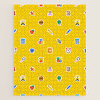 Colorful back to school sticker icon pattern Jigsaw Puzzle Gallery Image 1