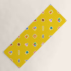 Colorful back to school sticker icon pattern Yoga Mat Gallery Image 1