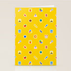 Colorful back to school sticker icon pattern Stationery Card Gallery Image 2