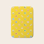 Colorful back to school sticker icon pattern Bath Mat Gallery Image 1
