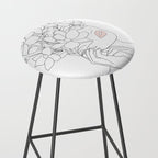 Minimal Line Art Woman with Magnolia Stool Gallery Image 2