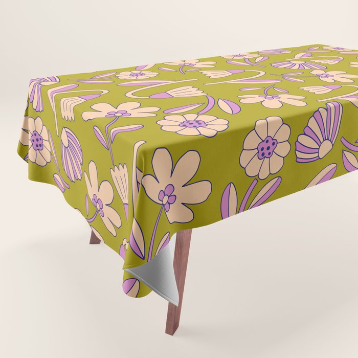 Art déco Floral  Tablecloth Gallery Image 1