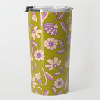 Art déco Floral  Travel Mug Gallery Image 3