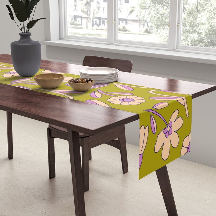 Art déco Floral  Table Runner Gallery Image 2