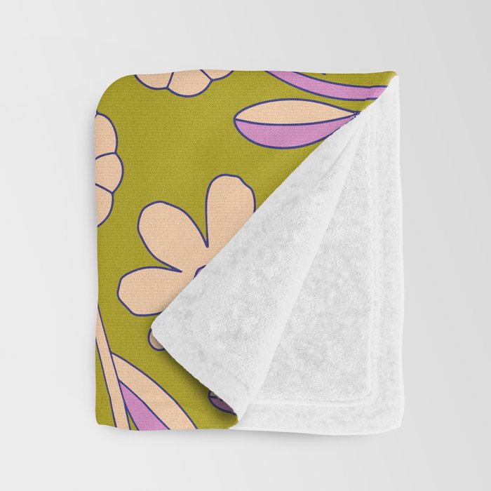 Art déco Floral  Throw Blanket Gallery Image 3
