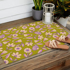 Art déco Floral  Outdoor Rug Gallery Image 2