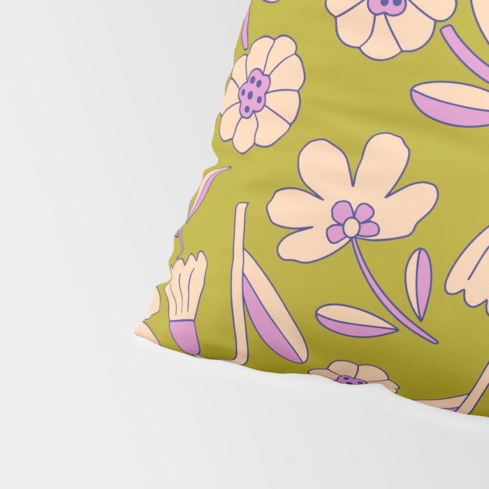 Art déco Floral  Pillow Sham Gallery Image 4