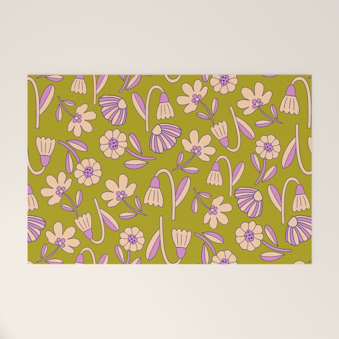 Art déco Floral  Welcome Mat Gallery Image 1