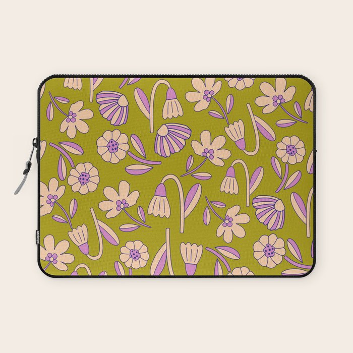 Art déco Floral  Laptop Sleeve Gallery Image 1