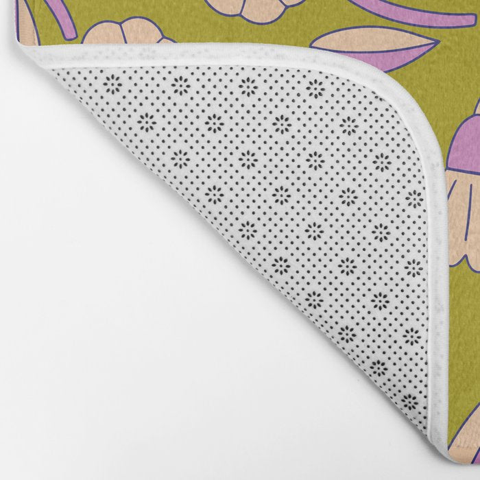 Art déco Floral  Bath Mat Gallery Image 2