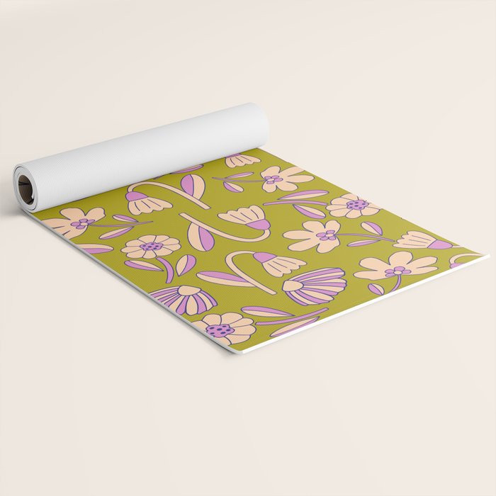 Art déco Floral  Yoga Mat Gallery Image 2