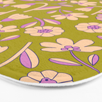 Art déco Floral  Bath Mat Gallery Image 3