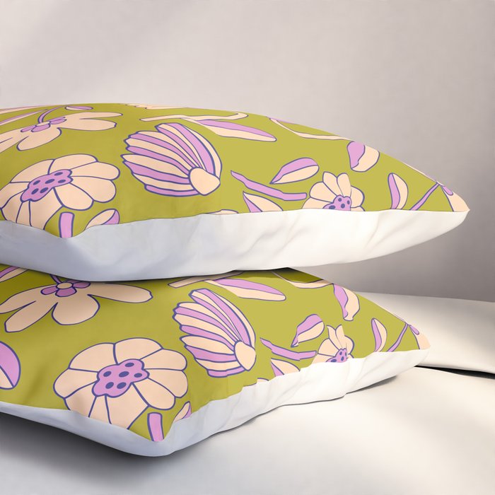 Art déco Floral  Pillow Sham Gallery Image 3