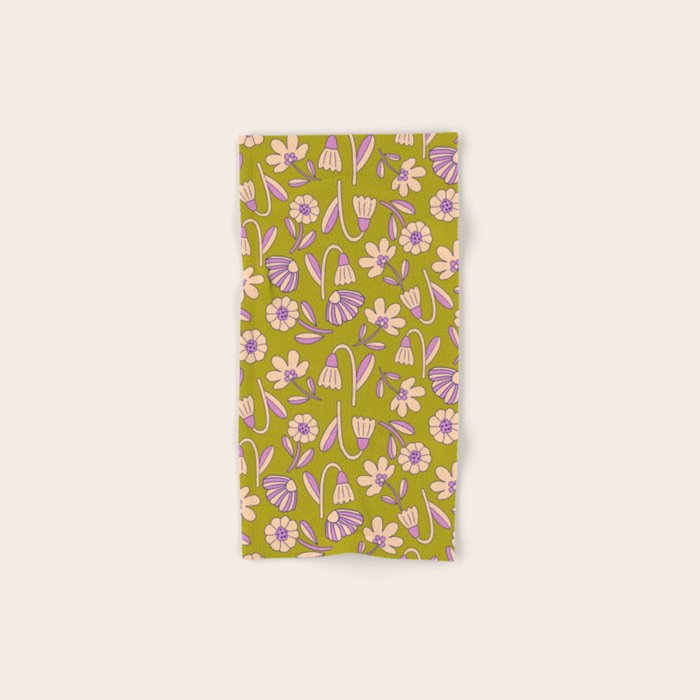 Art déco Floral  Bath Towel Gallery Image 1