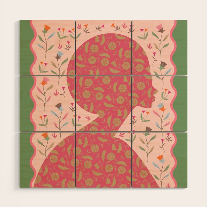 Heirloom Wildflower - Floral Silhouette Art Wood Wall Art Gallery Image 1