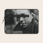 "Should I Kill Myself or Have a Cup of Coffee?" Albert Camus Quote Laptop Sleeve Gallery Image 1