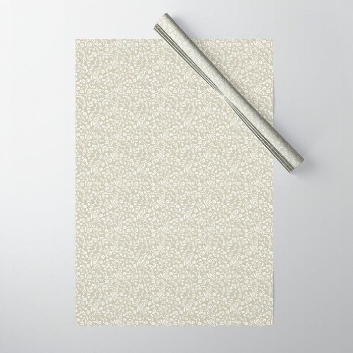 Ditsy Toile Floral - Sage Wrapping Paper Gallery Image 1