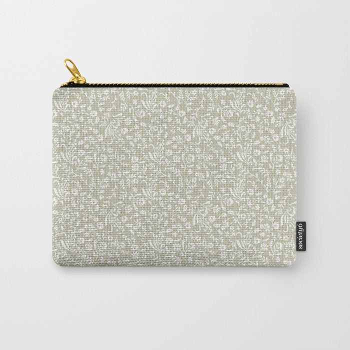 Ditsy Toile Floral - Sage Carry All Pouch Gallery Image 1