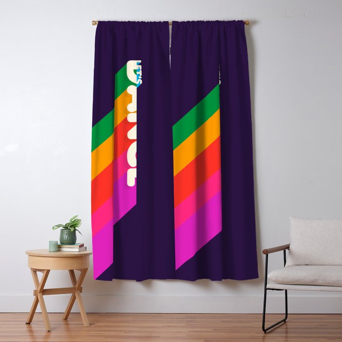 RAINBOW DANCE TYPOGRAPHY- let's dance Window Curtain Gallery Image 5