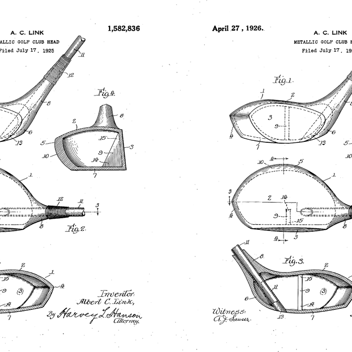 Golf Driver Patent - Golf Art - Antique Coffee Mug Gallery Image 2