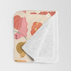 Snail and small flowers Throw Blanket Gallery Image 3