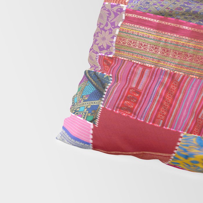 Boho Sari Patchwork Quilt Pillow Sham Gallery Image 4