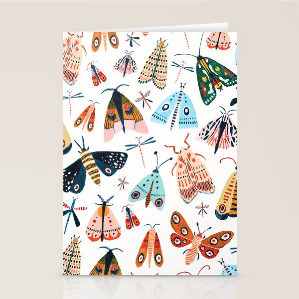 Spring Moths Stationery Card Gallery Image 1