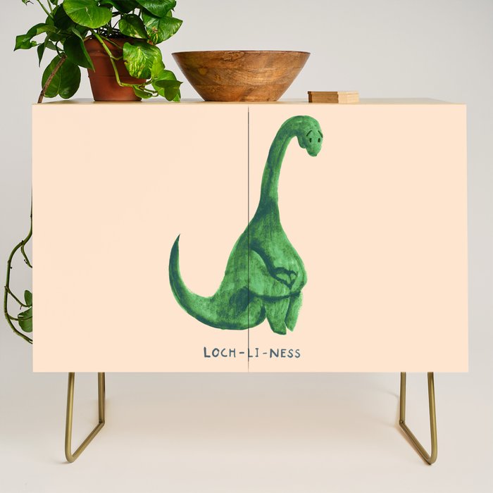 Lonely loch ness monster (loch-li-ness) Credenza Gallery Image 1