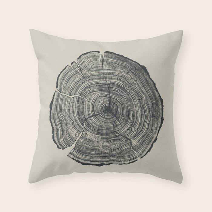 Hand-Drawn Oak Throw Pillow Gallery Image 6