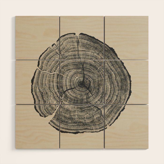 Hand-Drawn Oak Wood Wall Art Gallery Image 1
