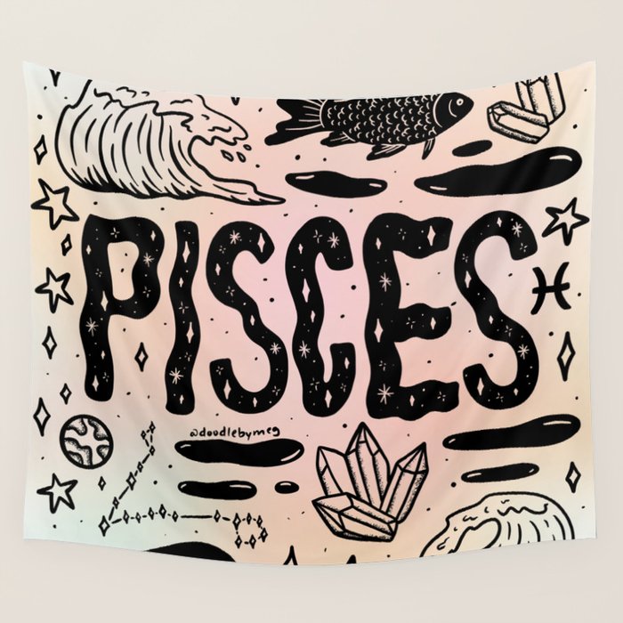 Celestial Pisces Wall Tapestry Gallery Image 4